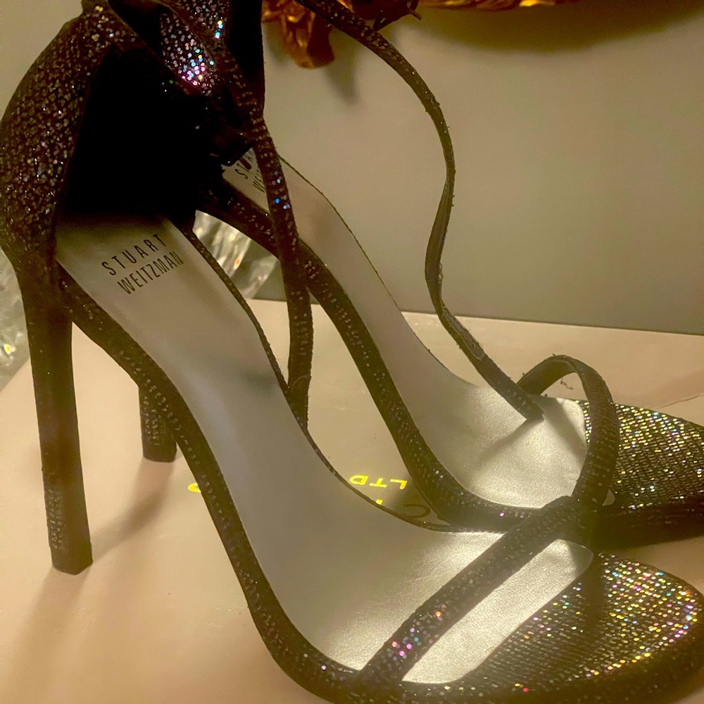 Black iridescent Stuart Weizmann High Heel
